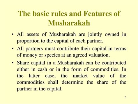 basic rules of musharakah.